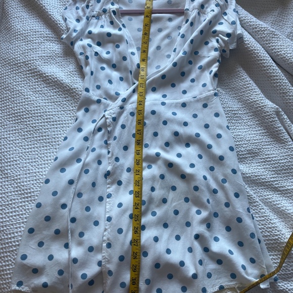 Gili Mini Wrap Dress in Blue Polka Dot - Picture 5 of 6